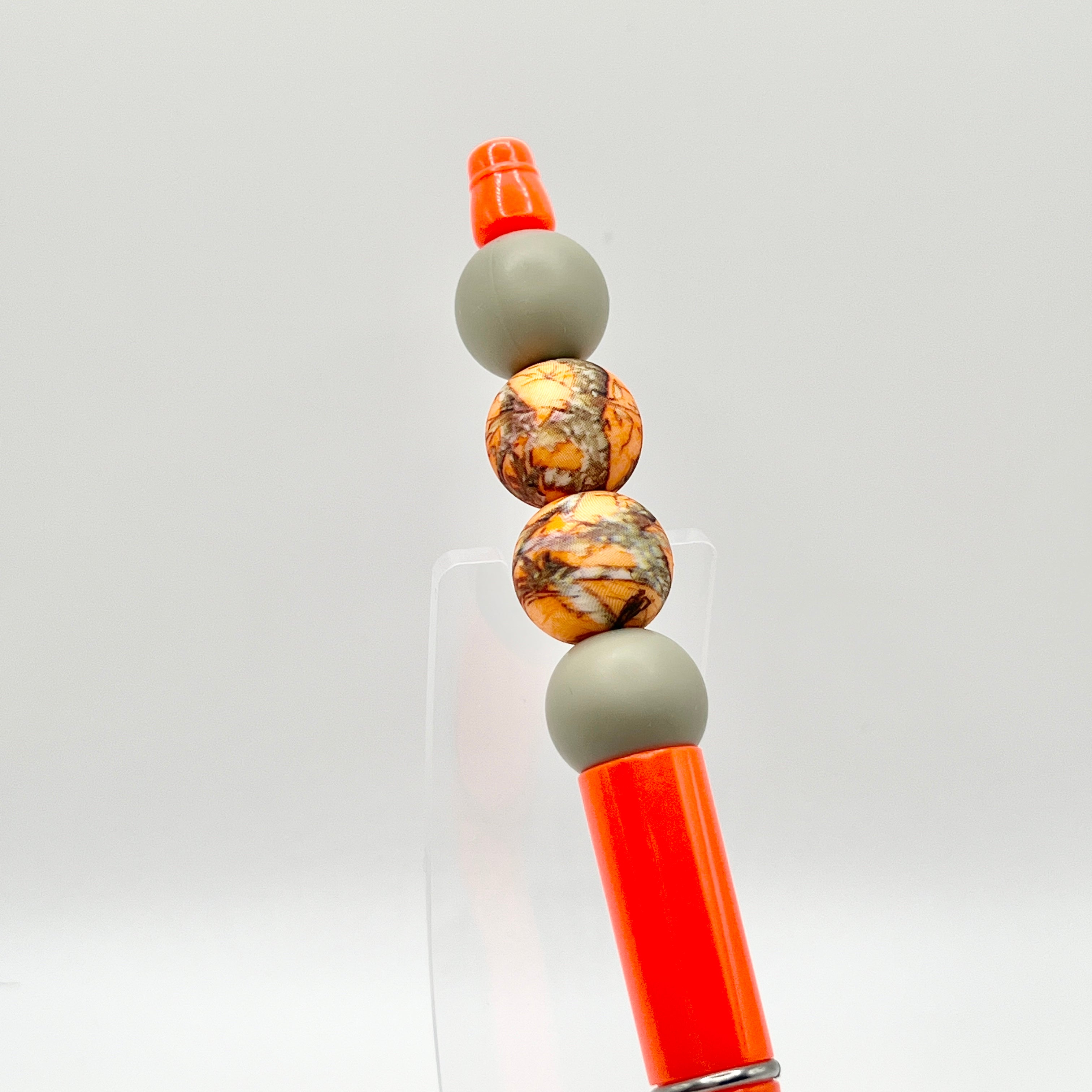 Orange Camo Plastic Pen
