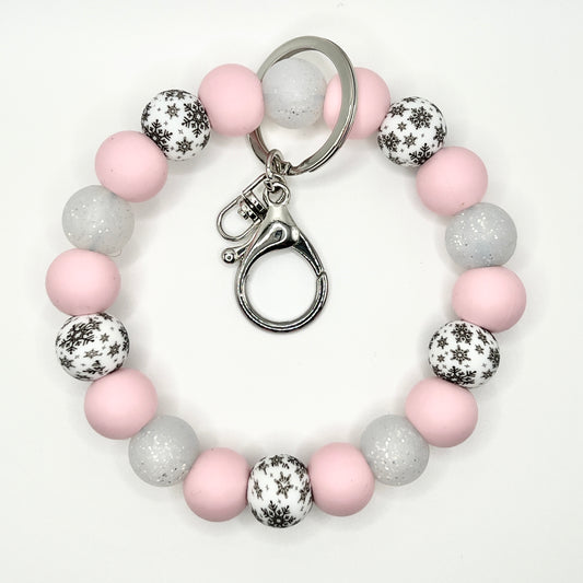 Snowfall Pink Wristlet