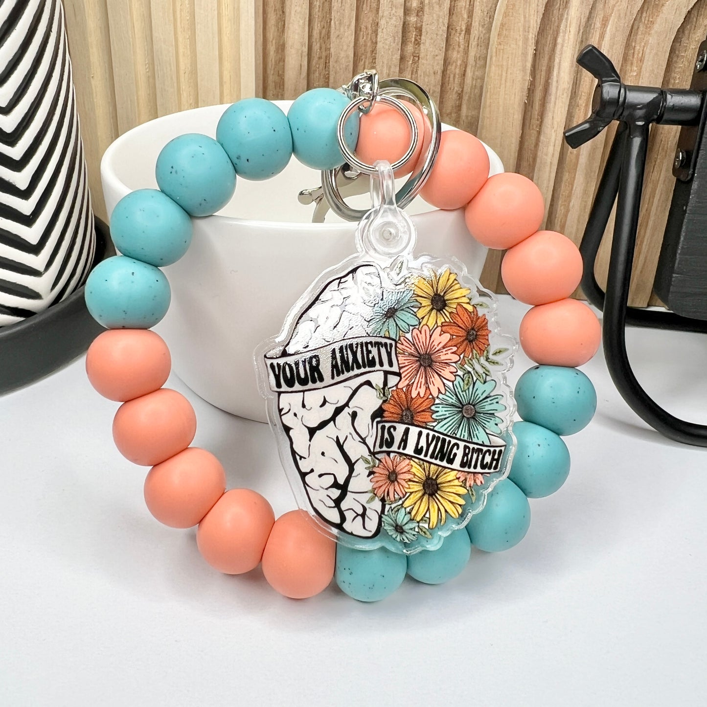 Anxiety Is A Lying B***H Wristlet Set