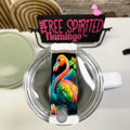 Neon Flamingo Tumbler Tag