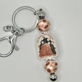 Struggle ≠ Failing Mauve Floral Silver Keychain Bar