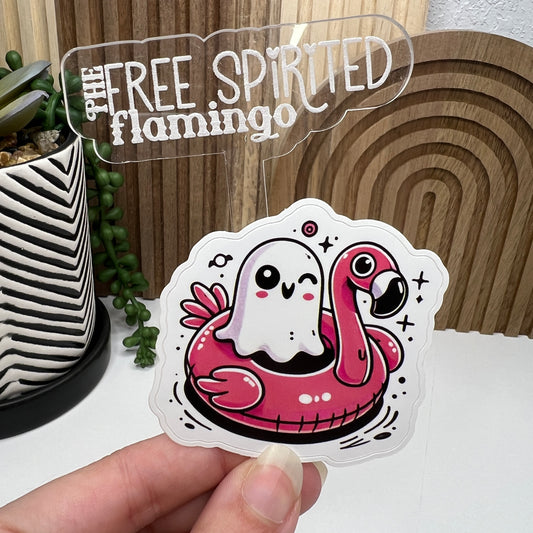 Ghosty On A Floaty Sticker
