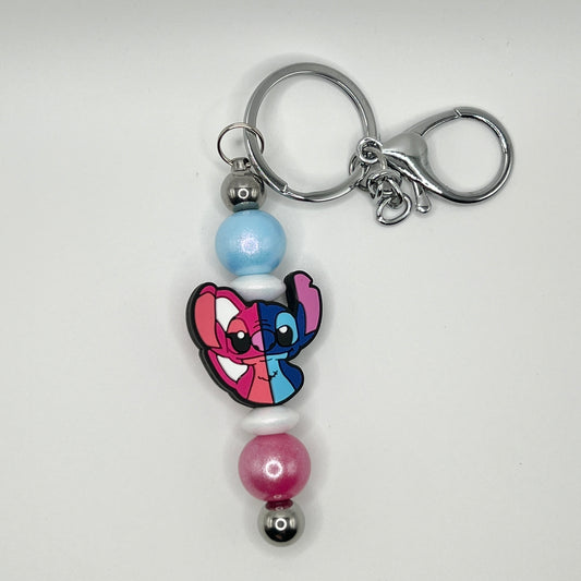 Alien Duo Silver Keychain Bar