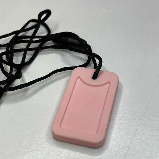 Pink Dog Tag Sensory Chewer