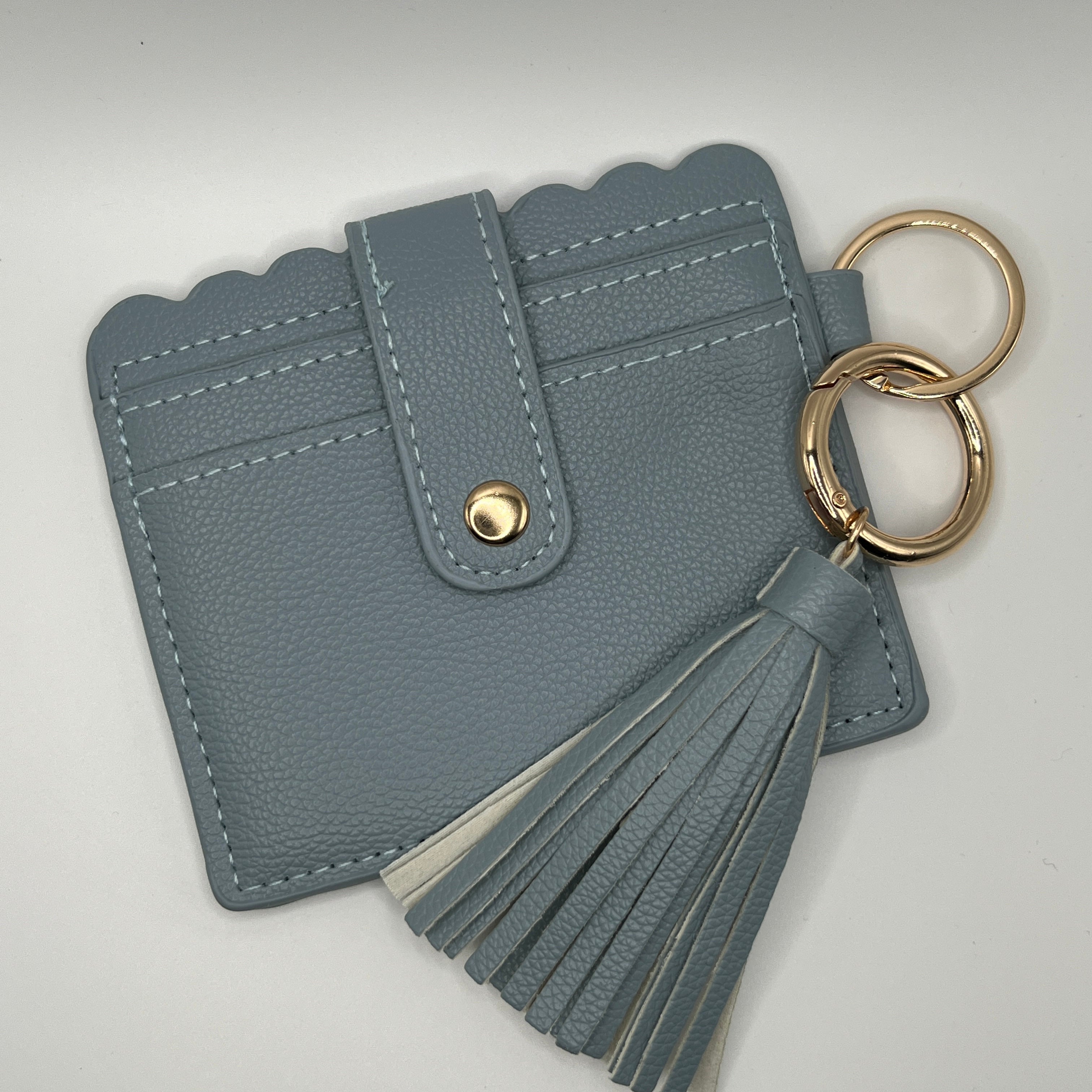 Dusty Blue Wallet w/ Tassel