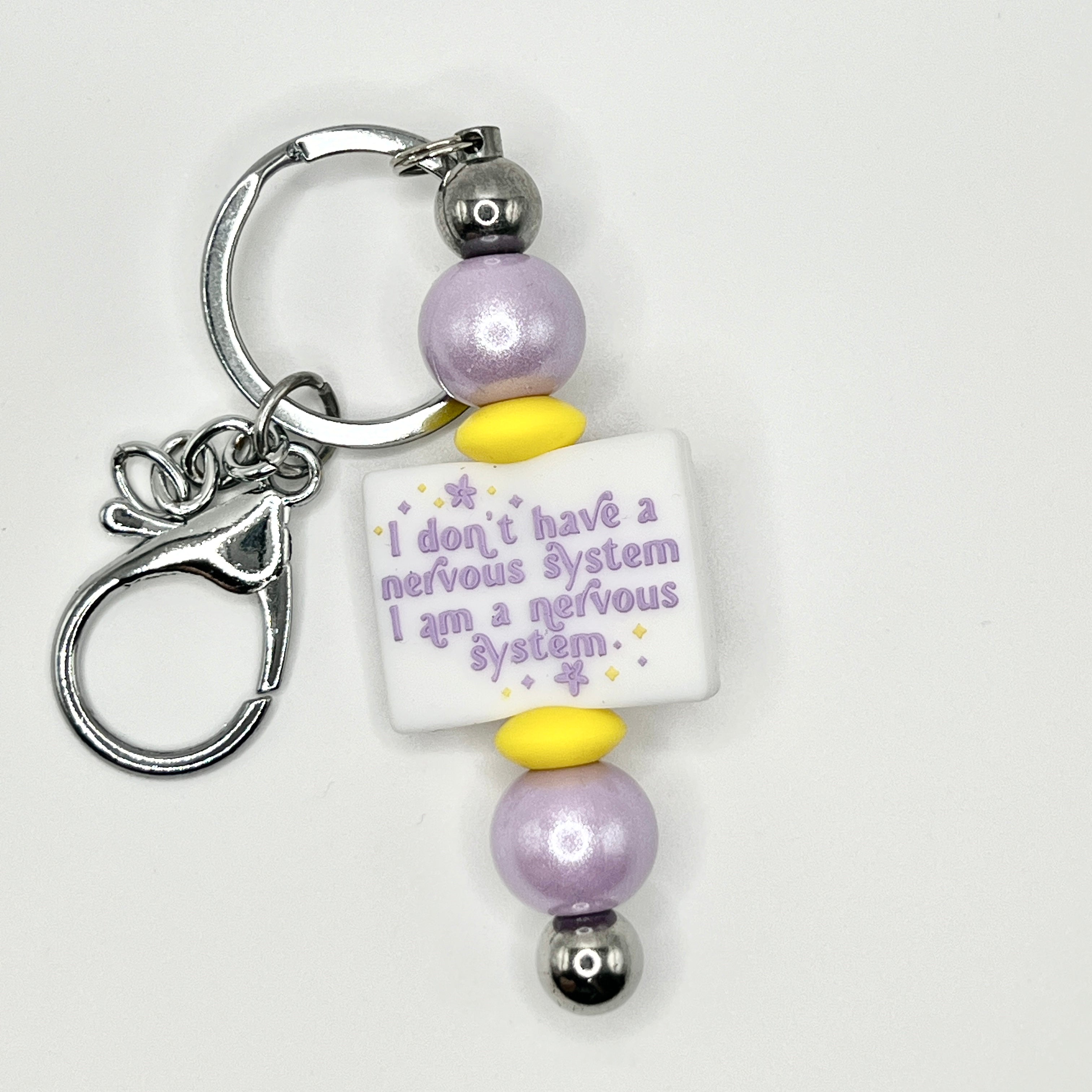 Nervous System Silver Keychain Bar