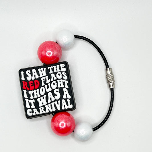 Carnival Red Flag Cup Charm