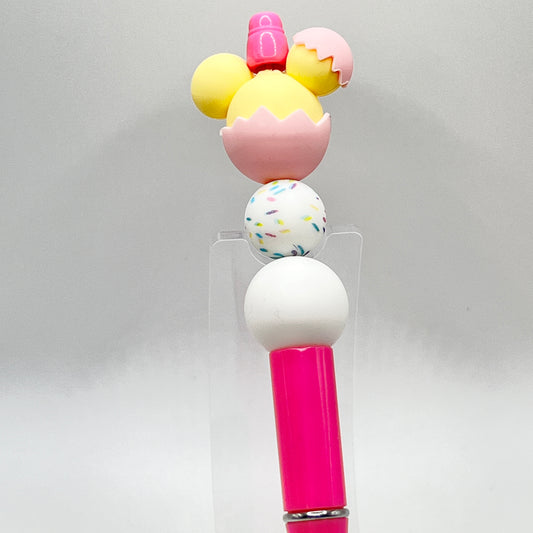Pink Mouse Egg Plastic Pen