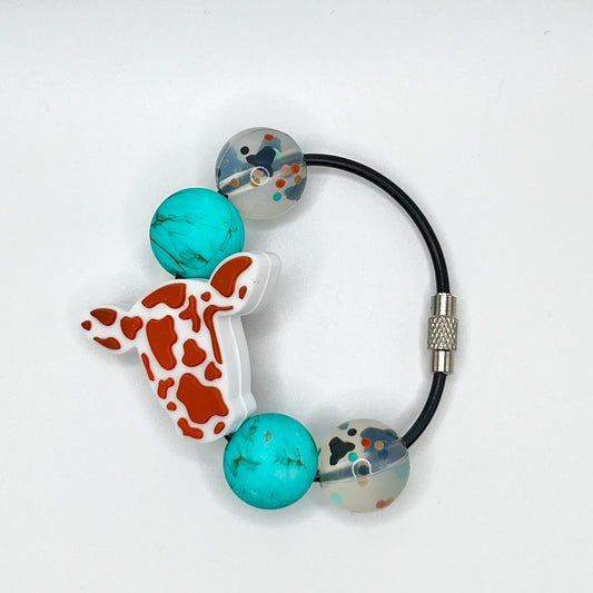 Western Cow Cup Charm