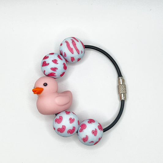 Pink Quackers Cup Charm
