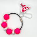 Pink Cow Cup Charm w/Topper