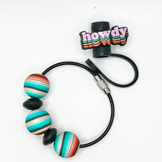 Howdy Serape Cup Charm w/Topper