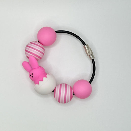 Pink Peep Egg Cup Charm