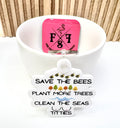 Bees Trees Seas Titties Keychain