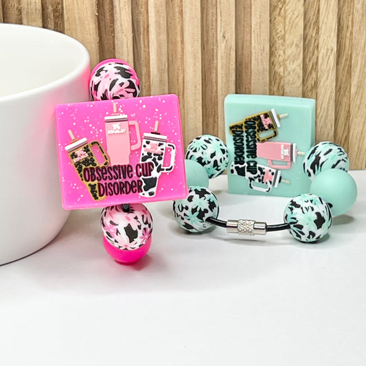 Hot Pink Daisy Obsessive Cup Charm