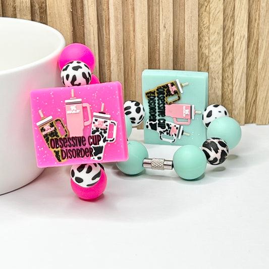 Hot Pink Obsessive Cup Charm