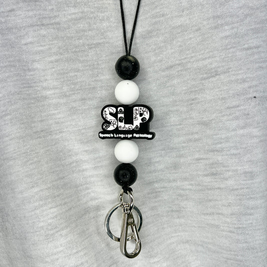 B&W Speech Path Lanyard