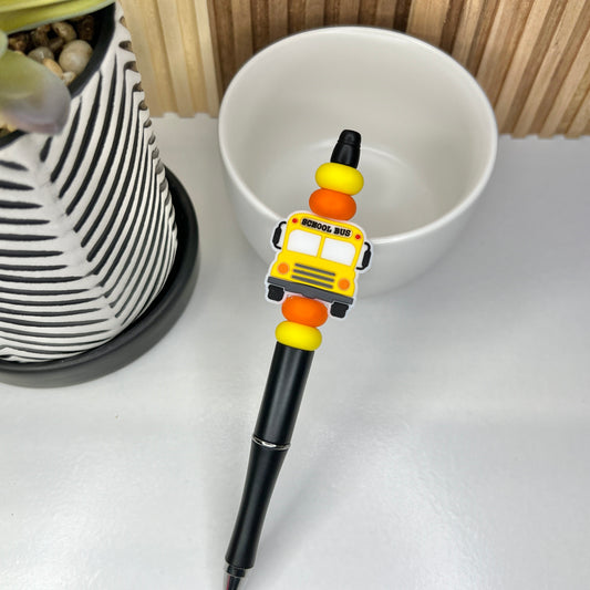 School Bus Plastic Pen