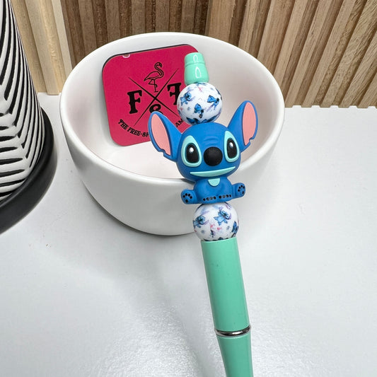 3D Blue Alien Plastic Pen