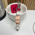 Pregnant Light Skinned "Florals" Keychain