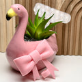 Pink Bow Straw Topper