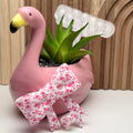 Hot Pink Floral Bow Straw Topper