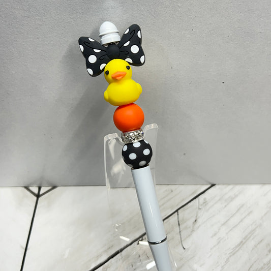Rubber Ducky w/Bow Metal Pen