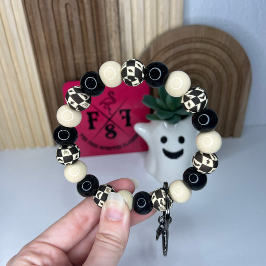 Checkered Halloween Wristlet