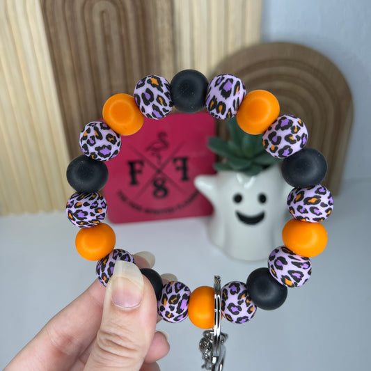 Spooky Leopard Wristlet