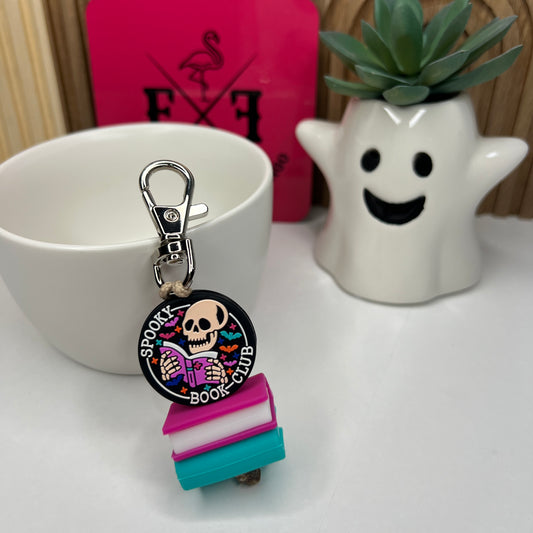 Bright Spooky Reader Club Book Keychain