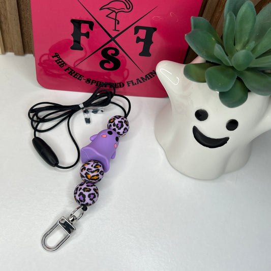 Purple Ghost Lanyard