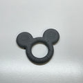 Dark Gray Mouse Head Teether