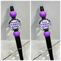 Purple w/White Love-F**K Plastic Pen