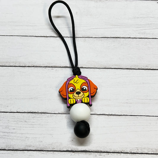 Flying Dog Zipper Charm