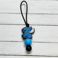 Blue Alien Zipper Charm