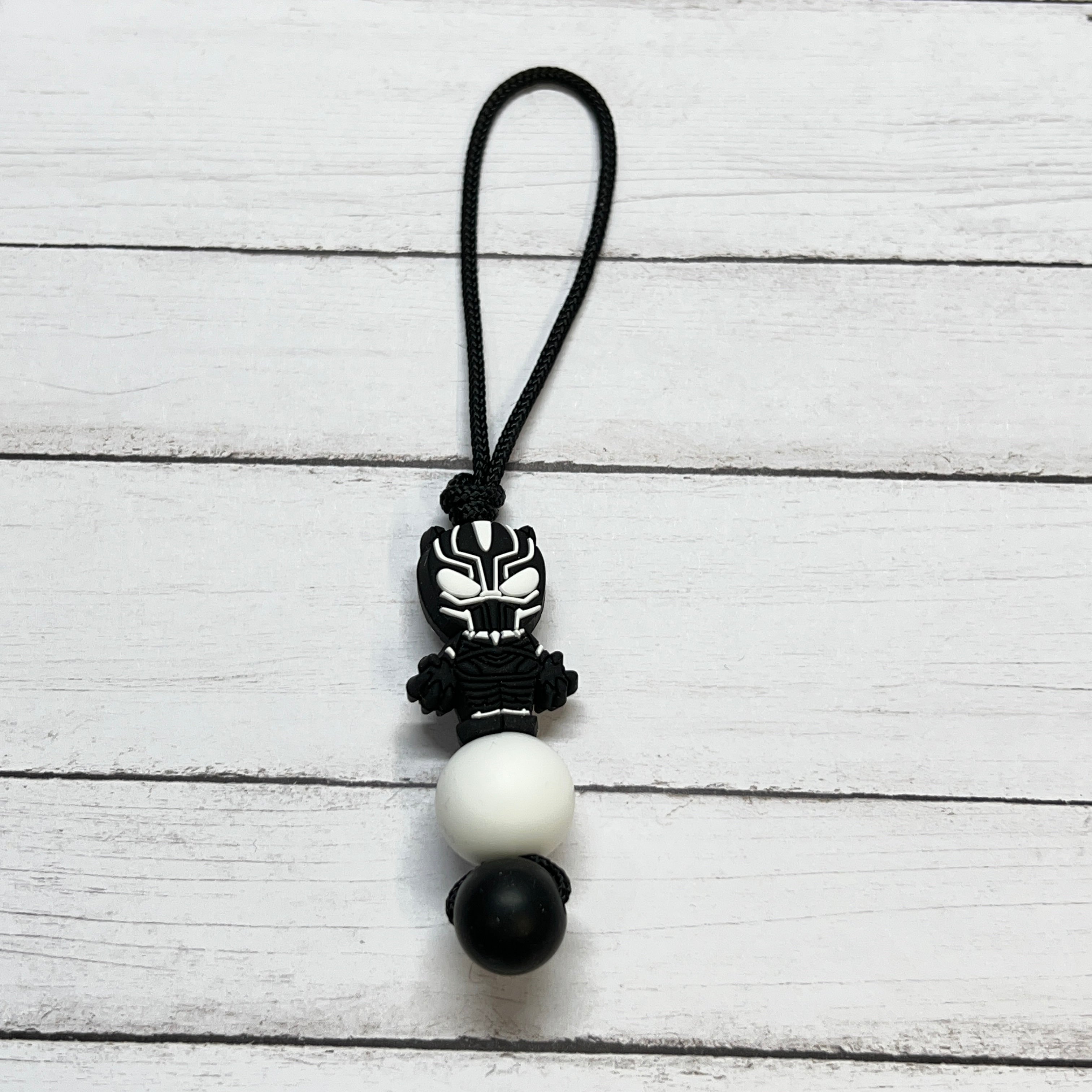 Black Cat Guy Zipper Charm