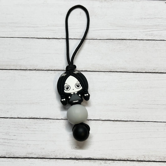 Goth Girl Zipper Charm