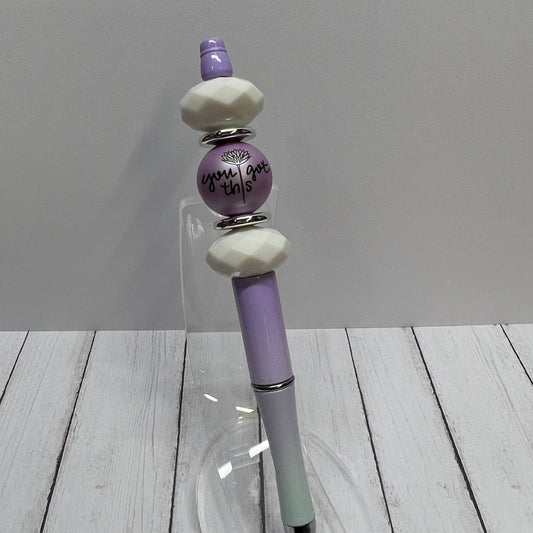 You Got This Purple Ombre Plastic Pen
