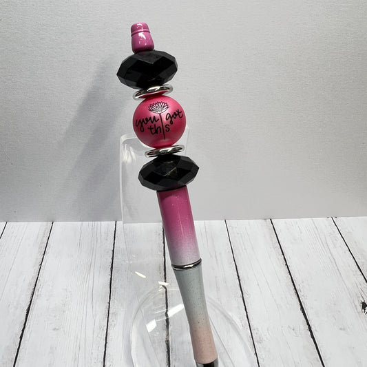 You Got This Pink Ombre Plastic Pen
