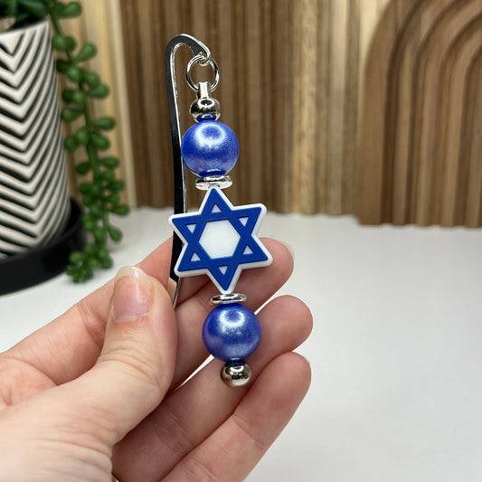 Star Of David Beaded Bookmark