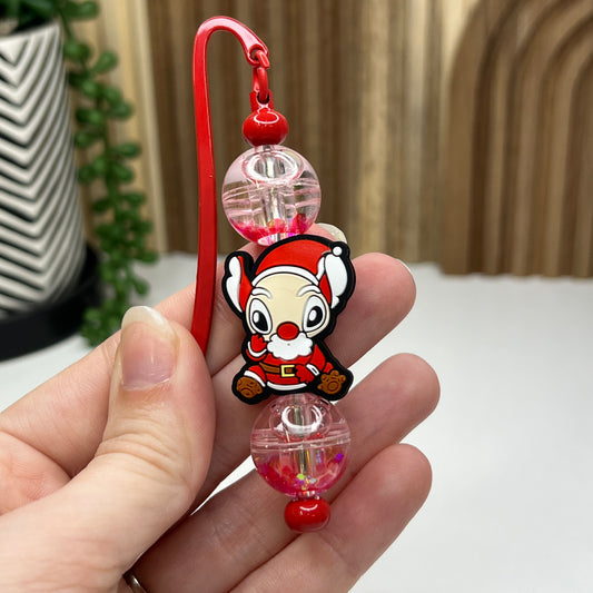 Santa Alien Beaded Bookmark