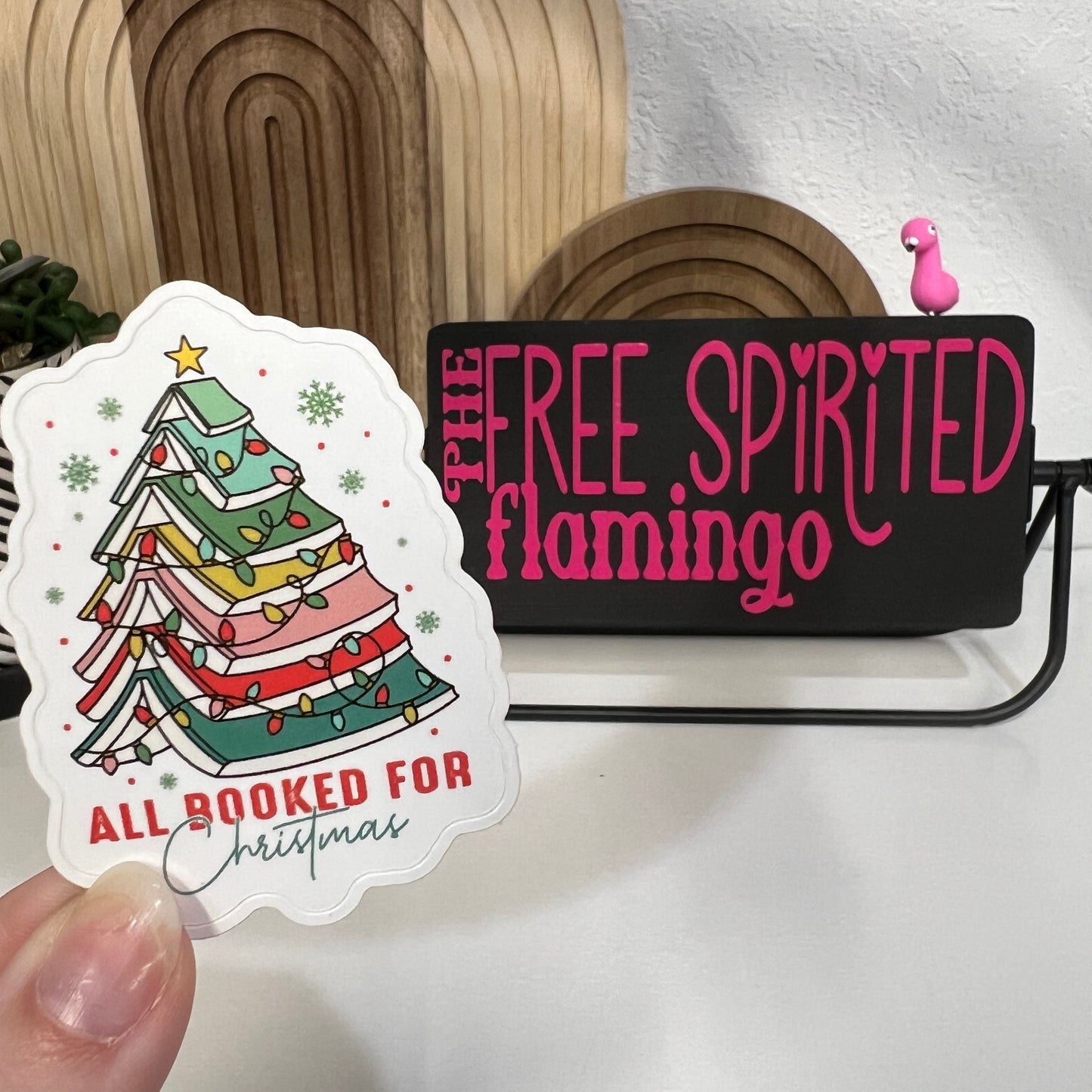 All Booked For Christmas Sticker