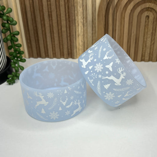 Blue Glitter Winter Tumbler Boot