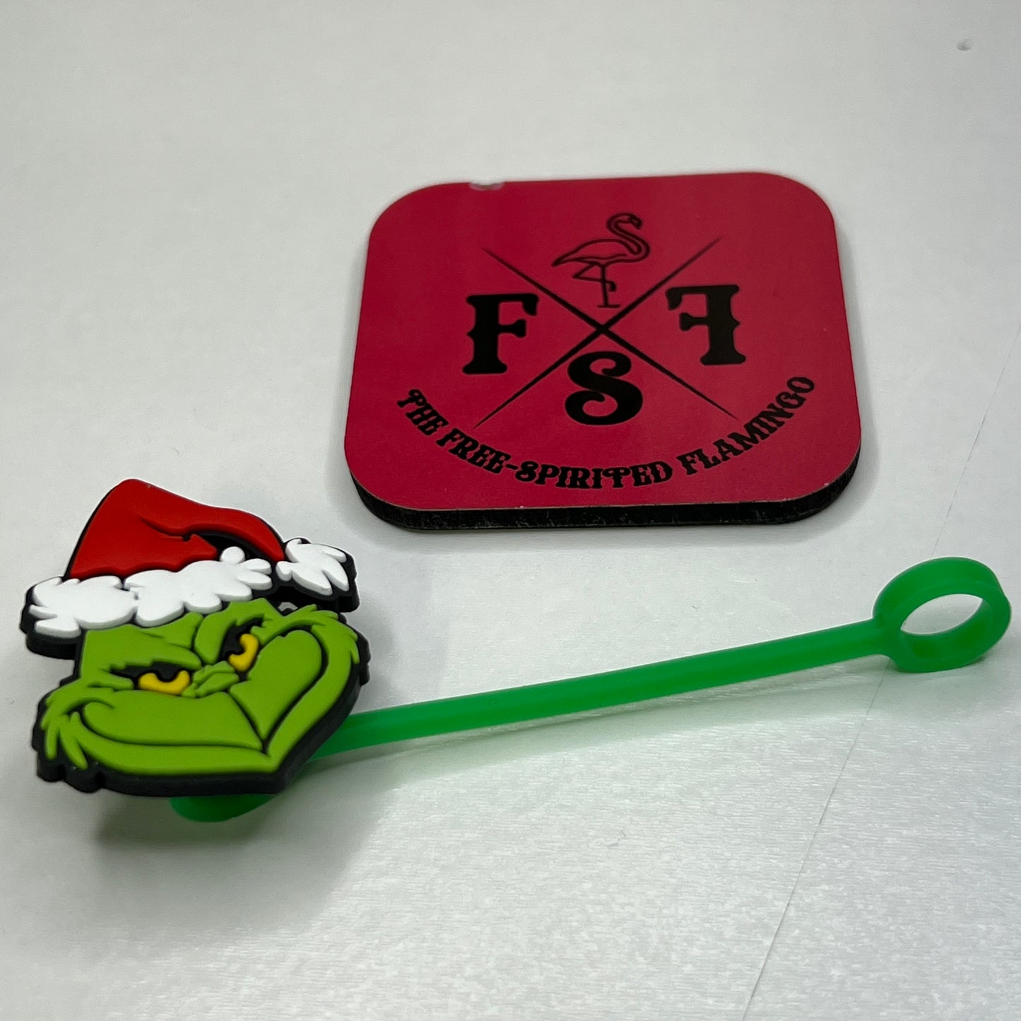 Christmas Green Guy Straw Topper
