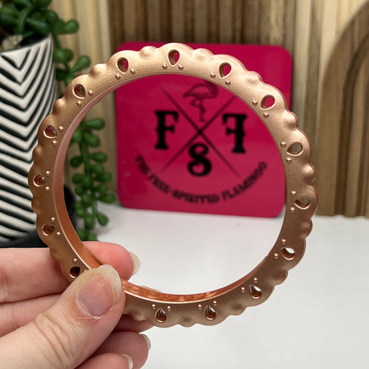Metallic Rose Gold Lace Chewie Bracelet