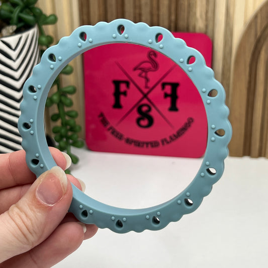 Dusty Blue Lace Chewie Bracelet