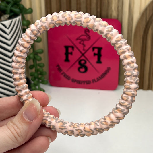 Pink Leopard Abacus Chewie Bracelet