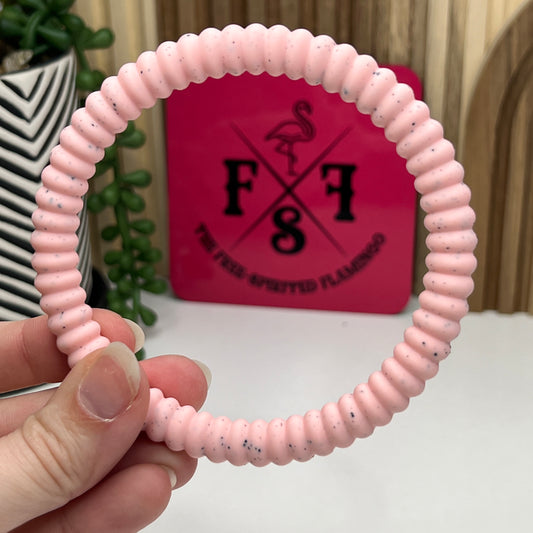 Pink Granite Abacus Chewie Bracelet