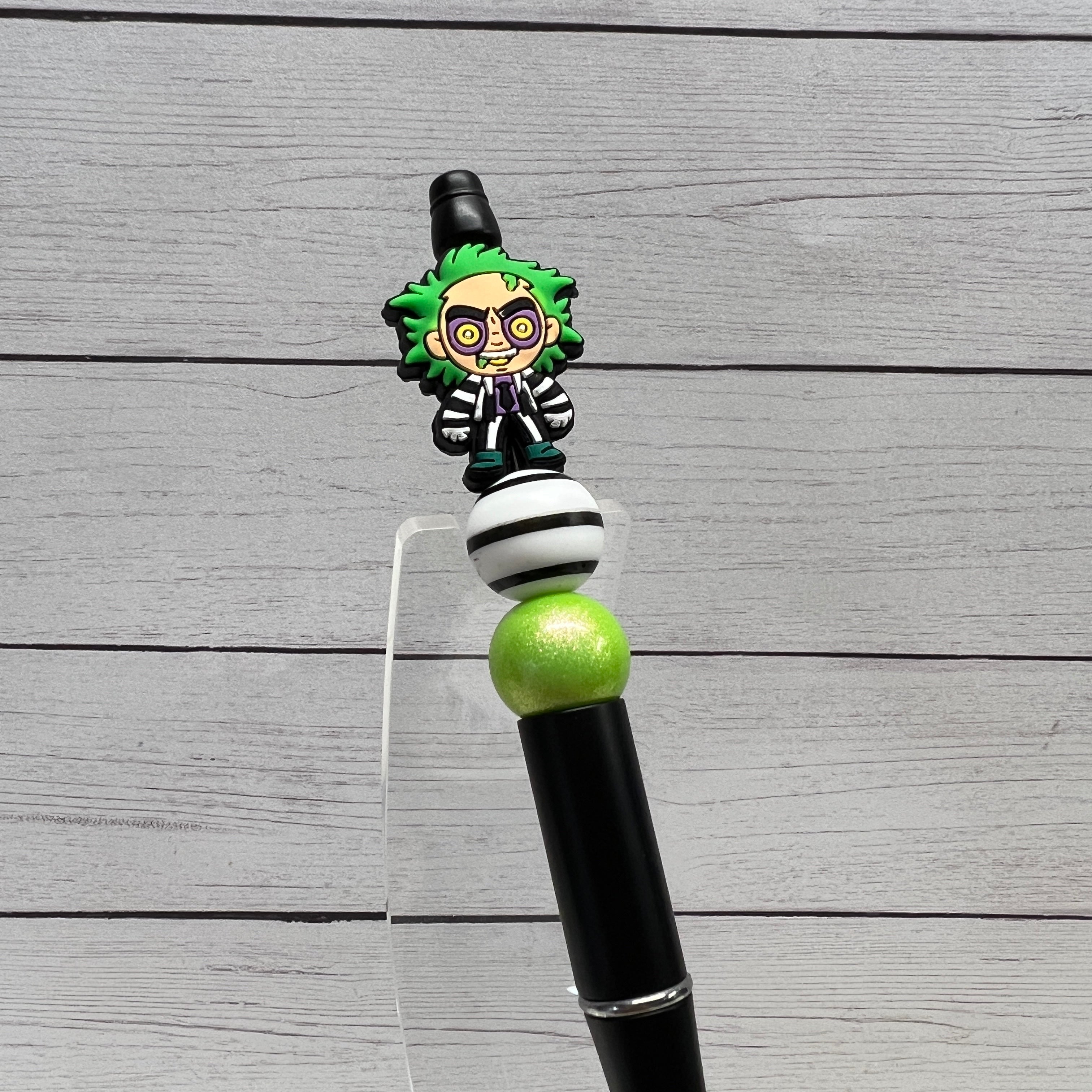 Green Hair Guy Plastic Pen