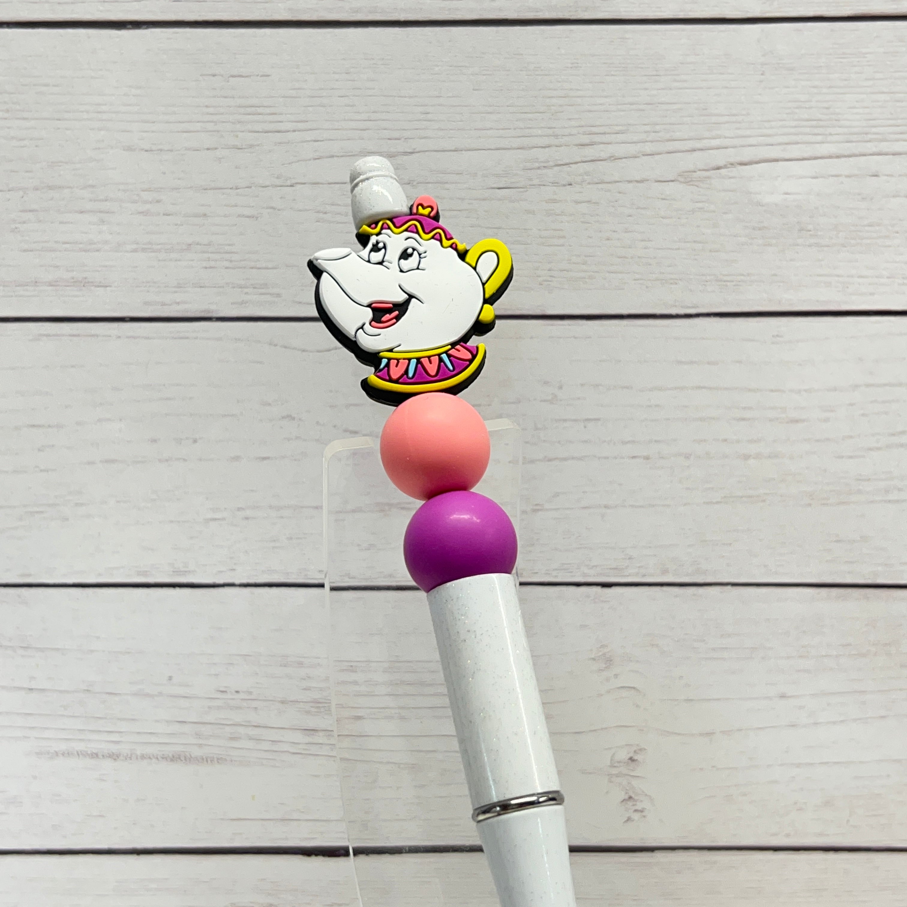 Tea Pot Glitter Plastic Pen